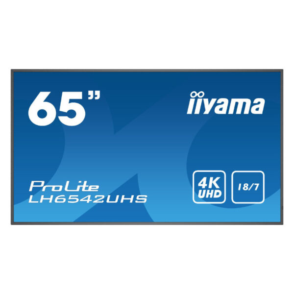 IIYAMAiiyama ProLite LH6542UHS-B3 - 65" Diagonal Class (64.5" viewable) LED-backlit LCD display - digital signage - 4K UHD (2160p) 3840 x 2160 - matte black