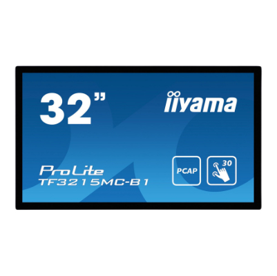IIYAMA32" PCAP  30-Points Touch Screen, 1920x1080, AMVA3 panel, 24/7 operation, VGA, HDMI, 500cd/m² and  460cd/m² with touch panel, 3000:1, 8ms, Landscape