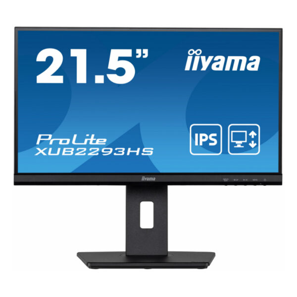IIYAMA21,5" ETE IPS-panel, 1920x1080, 250cd/m², Speakers, HDMI, DisplayPort, 3ms, 15cm Height adj Stand