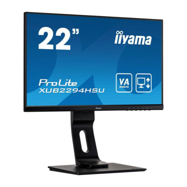 IIYAMAIiyama ProLite XUB2294HSU-B1 - LED monitor - 22" (21.5" viewable) - 1920 x 1080 Full HD (1080p) @ 75 Hz - VA - 250 cd / m² - 3000:1 - 4 ms - HDMI, VGA, DisplayPort - speakers - matte black