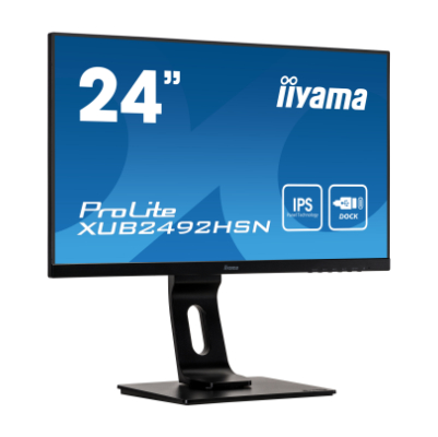 IIYAMAIiyama ProLite XUB2492HSN-B1 - LED monitor - 24" (23.8" viewable) - 1920 x 1080 Full HD (1080p) @ 75 Hz - IPS - 250 cd / m² - 1000:1 - 4 ms - HDMI, DisplayPort, USB-C - speakers - black