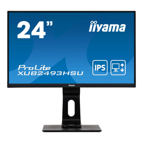IIYAMAiiyama ProLite XUB2493HS-B5 - LED monitor - 24" (23.8" viewable) - 1920 x 1080 Full HD (1080p) @ 75 Hz - IPS - 250 cd / m² - 1000:1 - 4 ms - HDMI, DisplayPort - speakers - matte black
