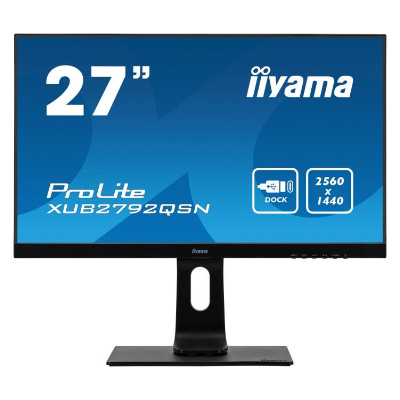 IIYAMAiiyama ProLite XUB2792QSN-B1 - LED monitor - 27" - 2560 x 1440 QHD @ 75 Hz - IPS - 350 cd / m² - 1000:1 - 4 ms - HDMI, DisplayPort, USB-C - speakers