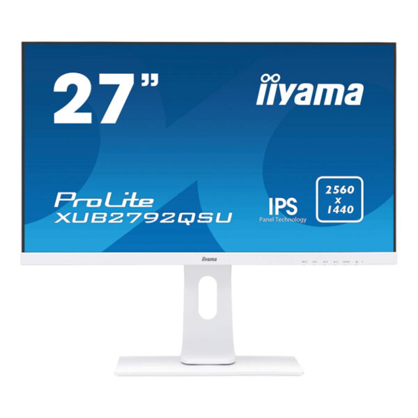 IIYAMAIiyama ProLite XUB2792QSU-W5 - LED monitor - 27" - 2560 x 1440 WQHD @ 75 Hz - IPS - 350 cd / m² - 1000:1 - 5 ms - HDMI, DVI, DisplayPort - speakers - matt white