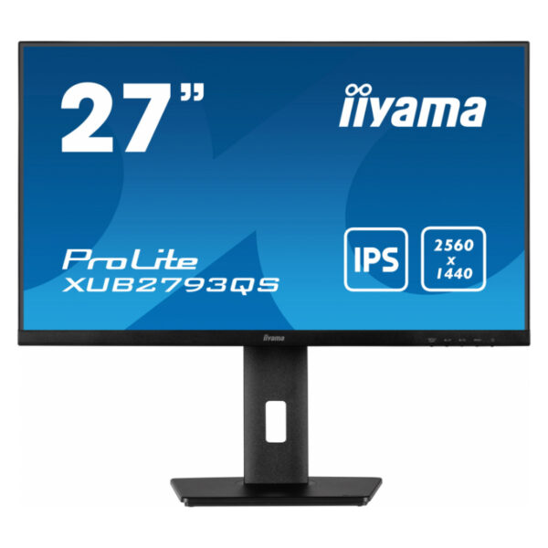 IIYAMAiiyama ProLite XUB2793QS-B1 - LED monitor - 27" - 2560 x 1440 WQHD @ 75 Hz - IPS - 300 cd / m² - 1000:1 - 1 ms - HDMI, DisplayPort - speakers - matte black